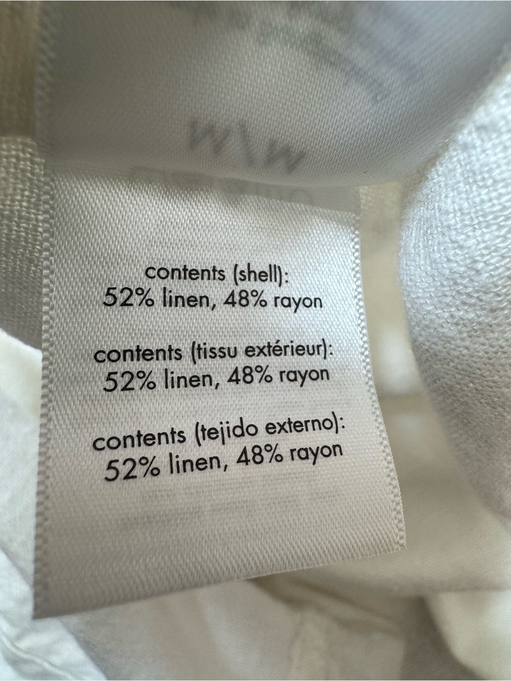 We Wore What Linen Blend Button Down Short Sleeve Blouse Top Women Medium White - Picture 11 of 12